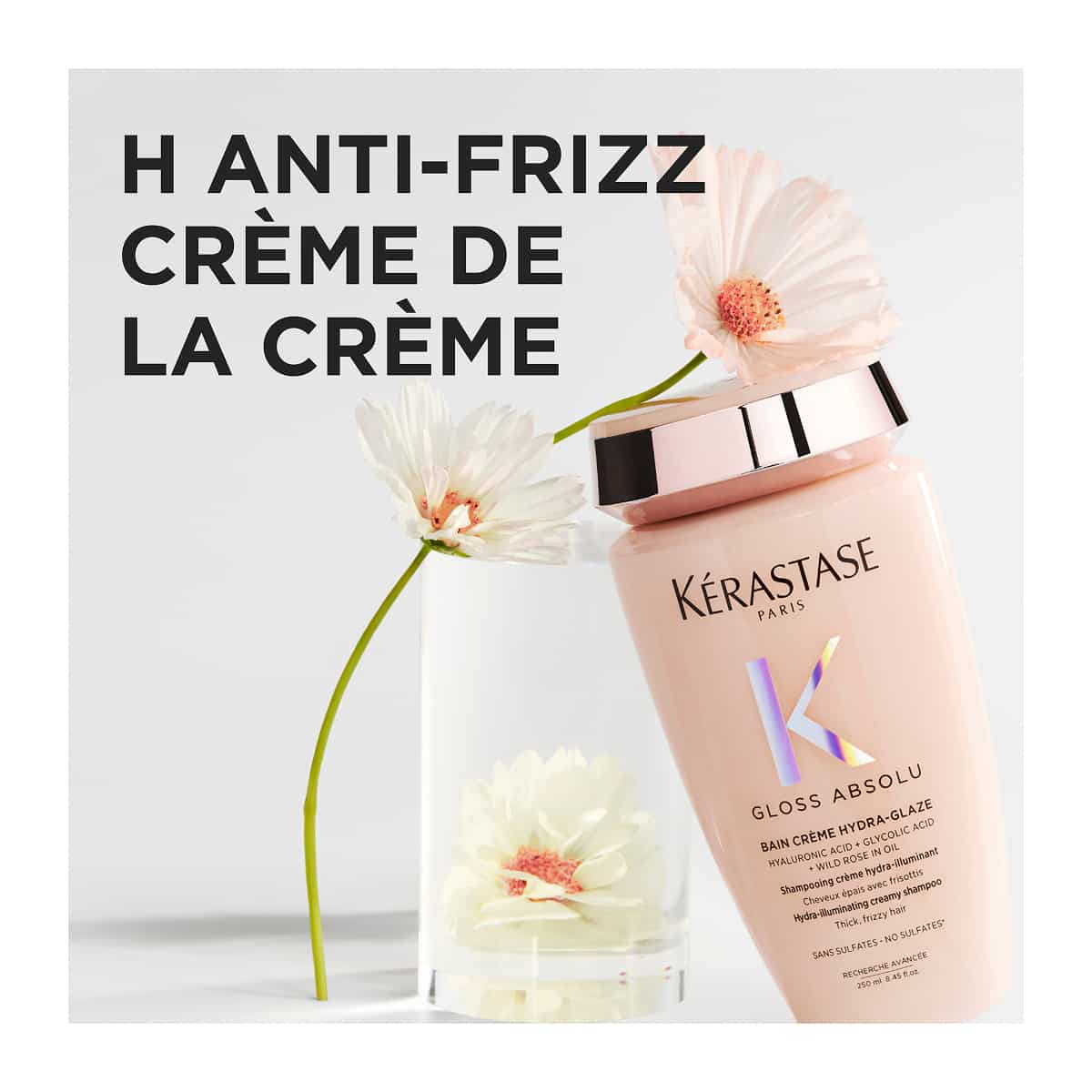 Kerastase Gloss Absolu Bain Creme Hydra-Glaze Σαμπουάν Ενυδάτωσης και Λάμψης για Πυκνά και Φριζαρισμένα Μαλλιά 250ml 5