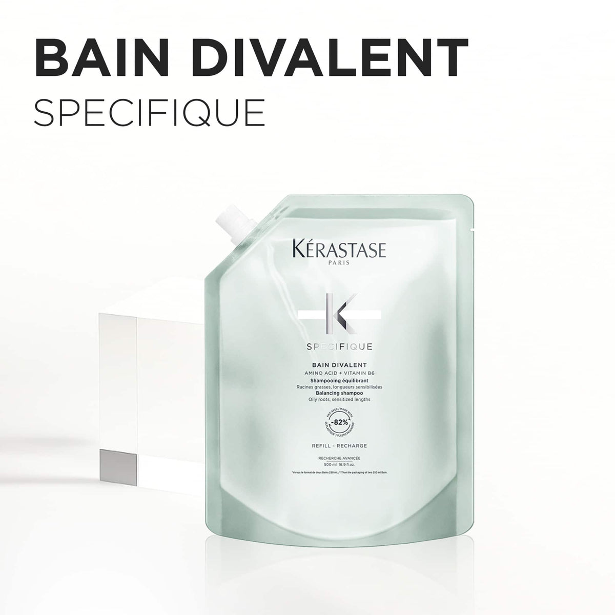 Kerastase Specifique Bain Divalent Refill Σαμπουάν για Λιπαρές Ρίζες και Ταλαιπωρημένα Μήκη 500ml 4