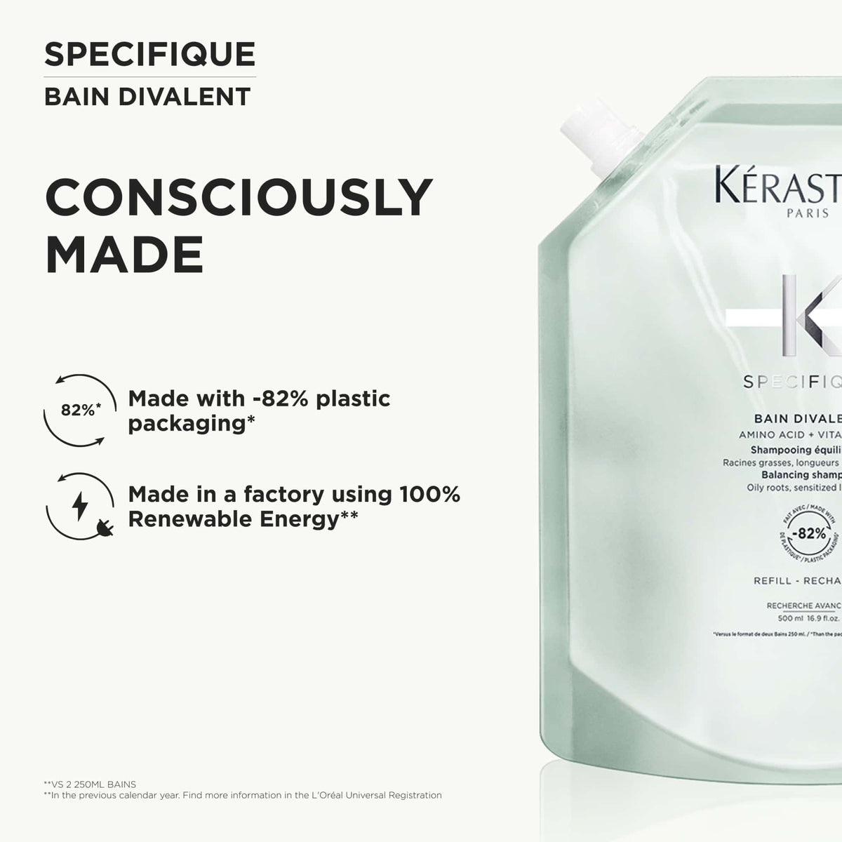 Kerastase Specifique Bain Divalent Refill Σαμπουάν για Λιπαρές Ρίζες και Ταλαιπωρημένα Μήκη 500ml 5