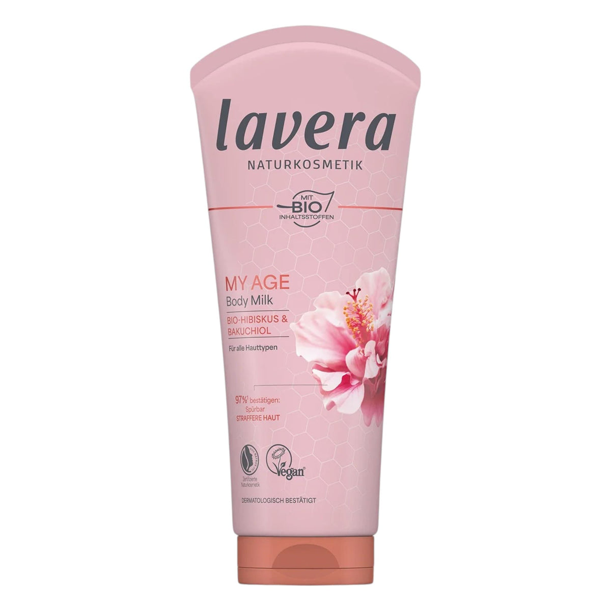 Lavera My Age Body Milk Ενυδατικό Γαλάκτωμα Σώματος με Βιολογικό Ιβίσκο και Μπακουχιόλη 200ml 1