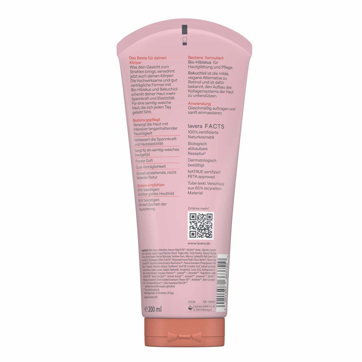 Lavera My Age Body Milk Ενυδατικό Γαλάκτωμα Σώματος με Βιολογικό Ιβίσκο και Μπακουχιόλη 200ml 3
