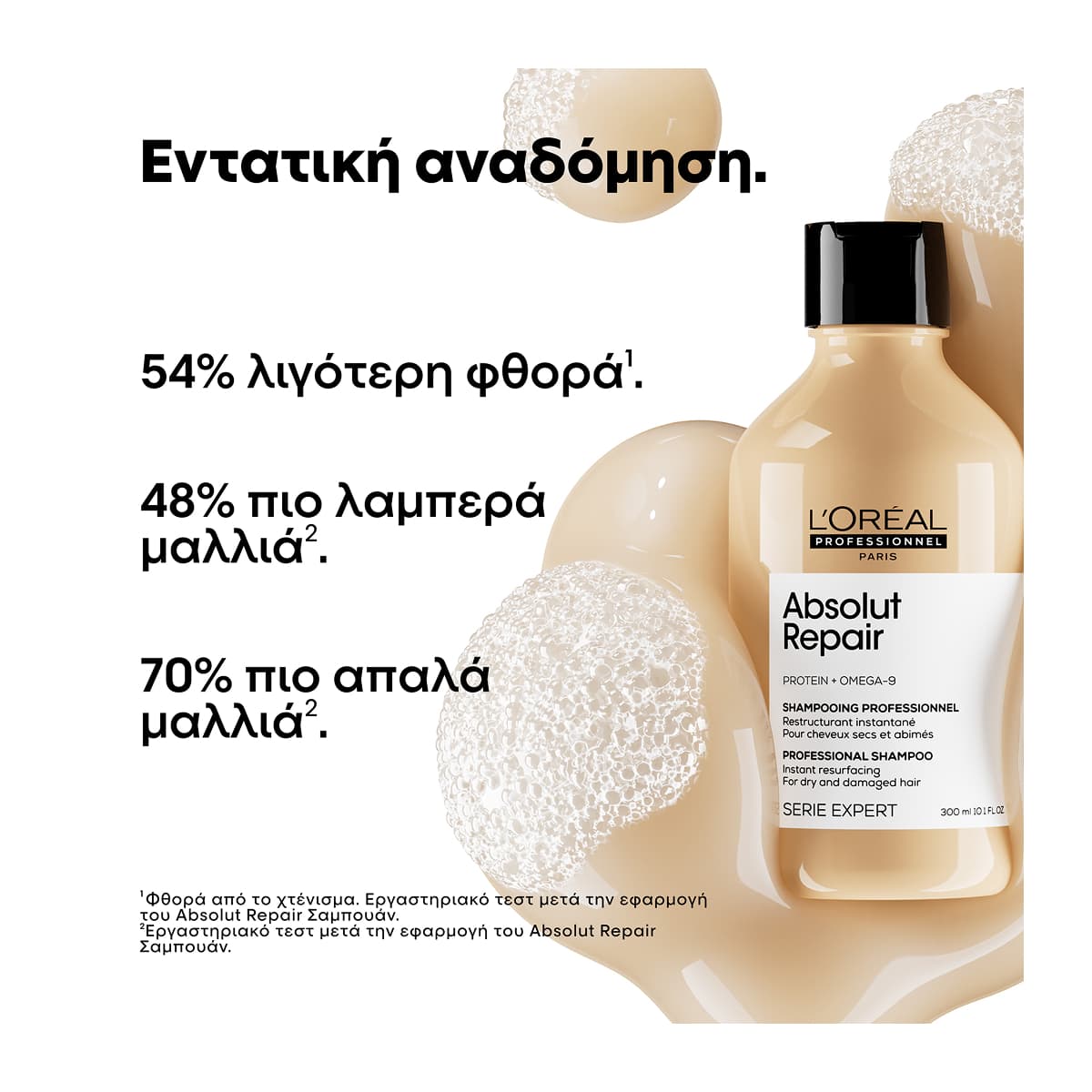 L'Oreal Professionnel Serie Expert Absolut Repair Σαμπουάν Για Ταλαιπωρημένα Μαλλιά 500ml