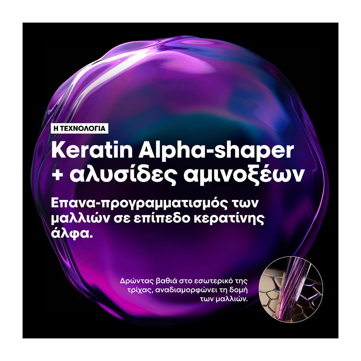L'Oreal Professionnel Keratin Alpha Sleek Professional Shampoo Σαμπουάν Χωρίς Θειικά Άλατα Για Λείανση 300ml 4