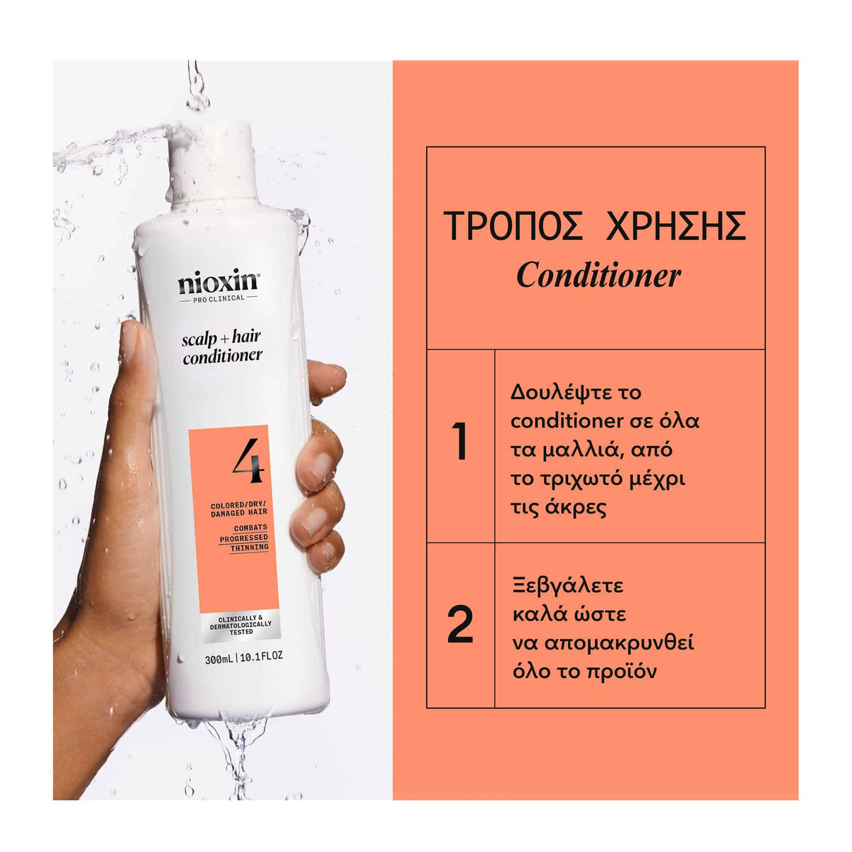 Nioxin Scalp & Hair Σύστημα 4 Conditioner κατά της Τριχόπτωσης για Βαμμένα Μαλλιά 1000ml