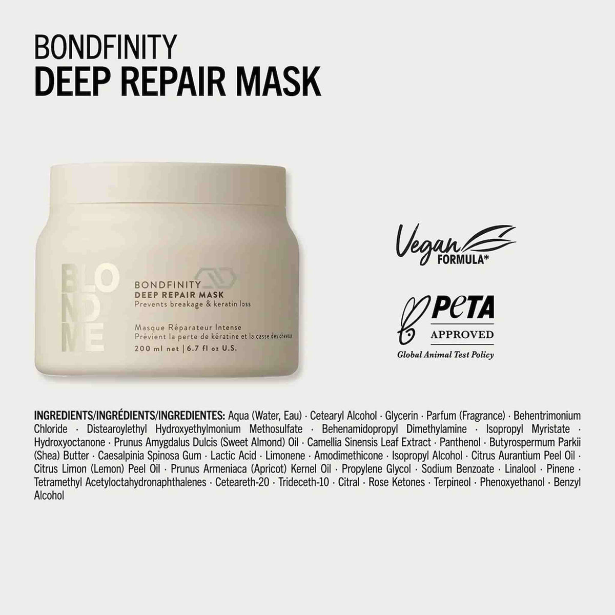 Schwarzkopf Professional Blondme Bondfinity Deep Repair Mask 200ml 7