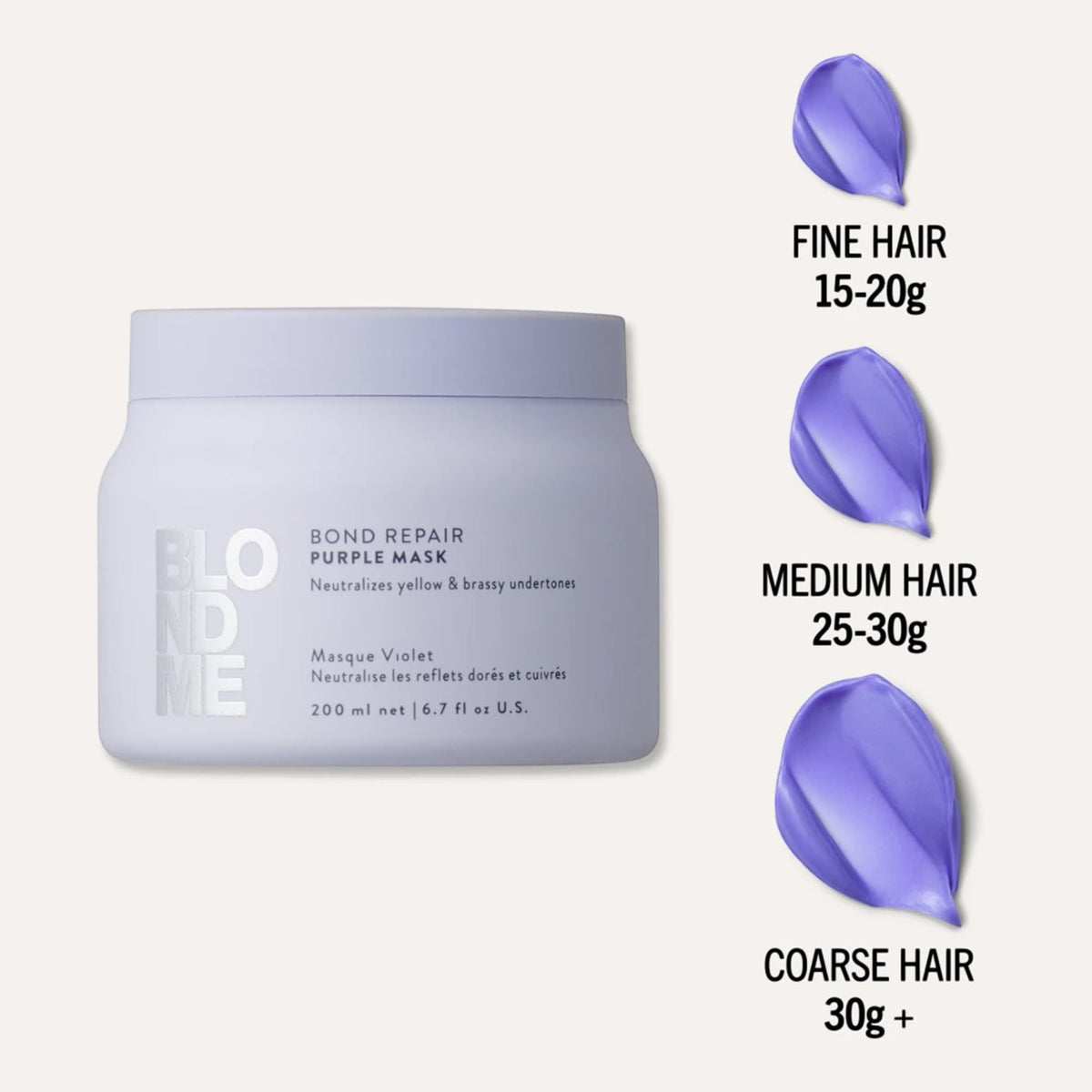 Schwarzkopf Professional Blondme Bond Repair Purple Mask 200ml 4