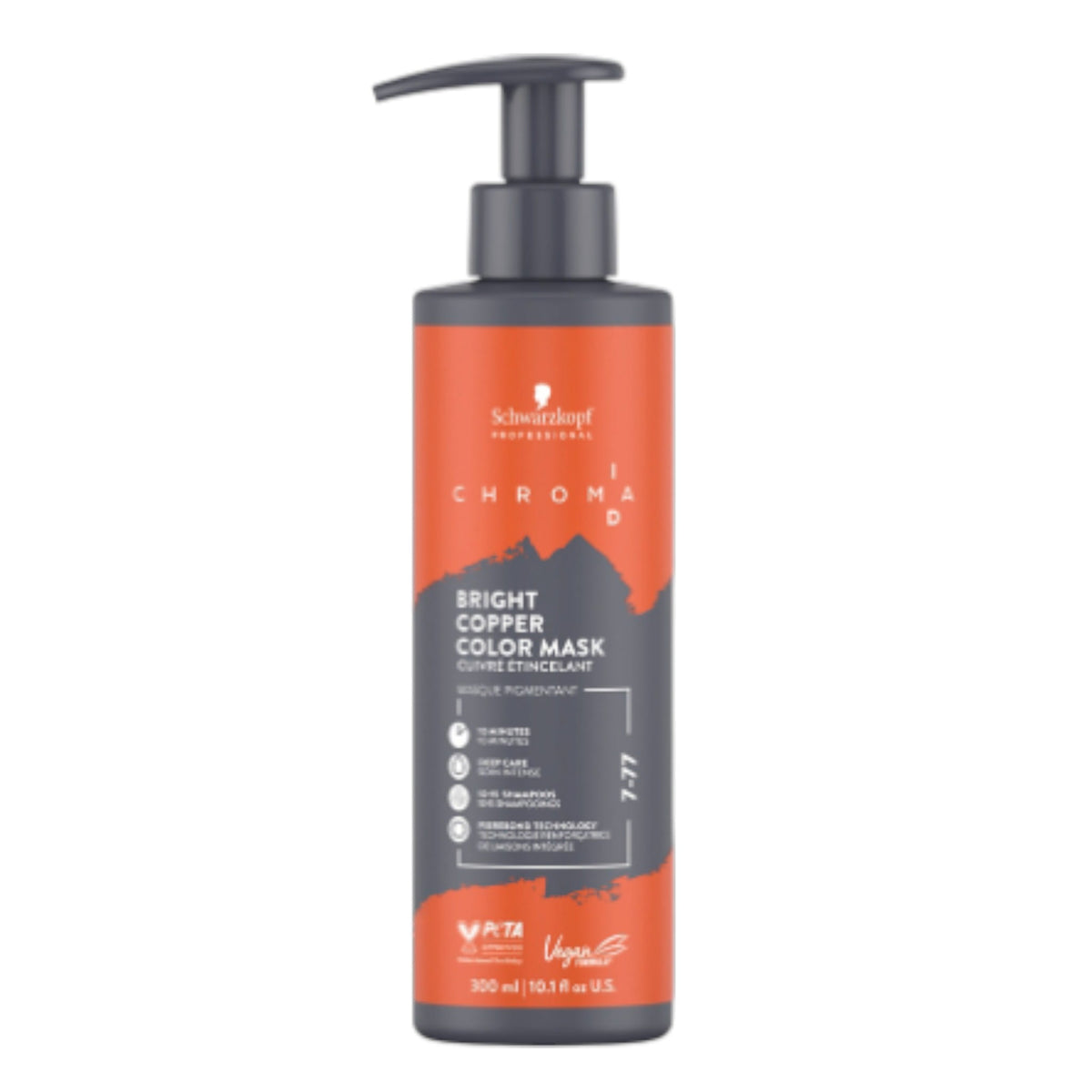 Schwarzkopf Professional Chroma ID Bonding Color Mask 7-77 Ξανθό Μεσαίο Έντονο Χάλκινο 300ml 1