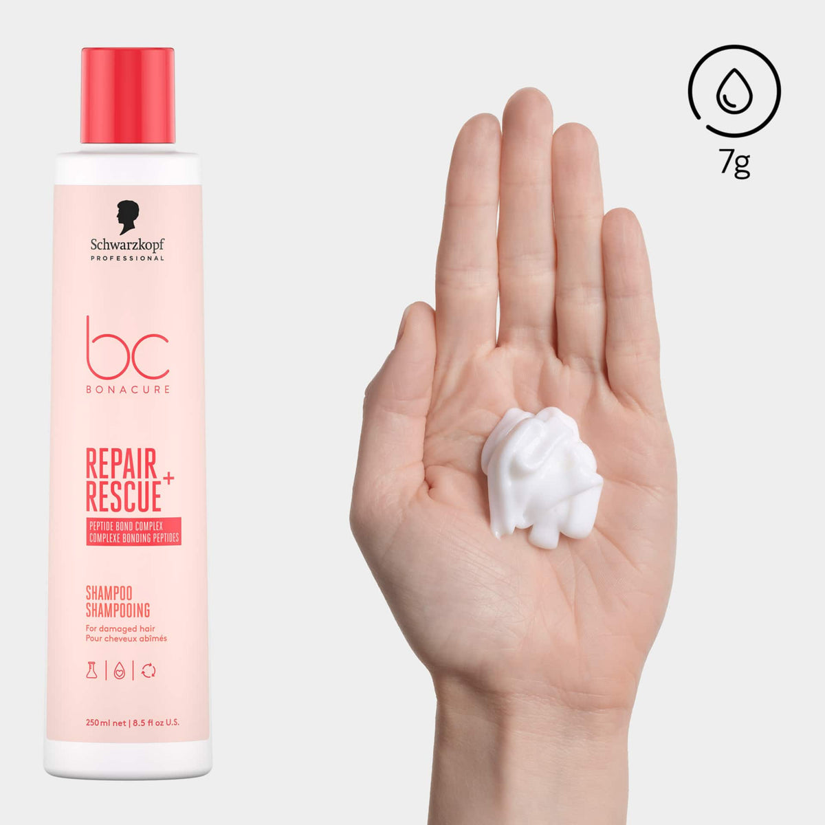 Schwarzkopf Professional BC Bonacure Repair Rescue+ Shampoo Σαμπουάν Επανόρθωσης για Ταλαιπωρημένα Μαλλιά 250ml 3