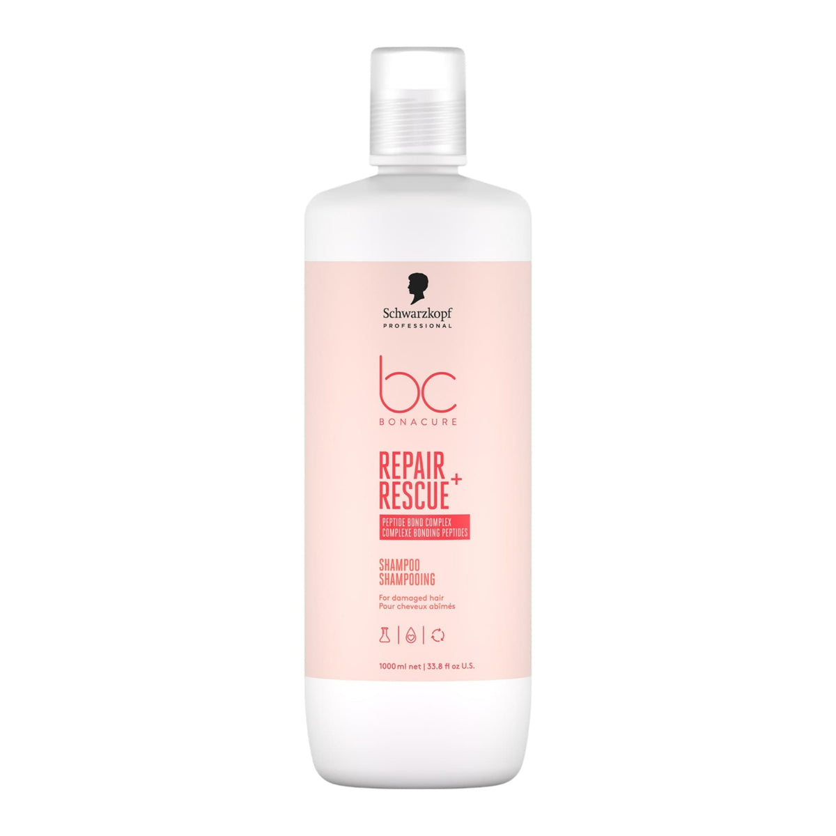 Schwarzkopf Professional BC Bonacure Repair Rescue+ Shampoo Σαμπουάν Επανόρθωσης για Ταλαιπωρημένα Μαλλιά 1000ml 1