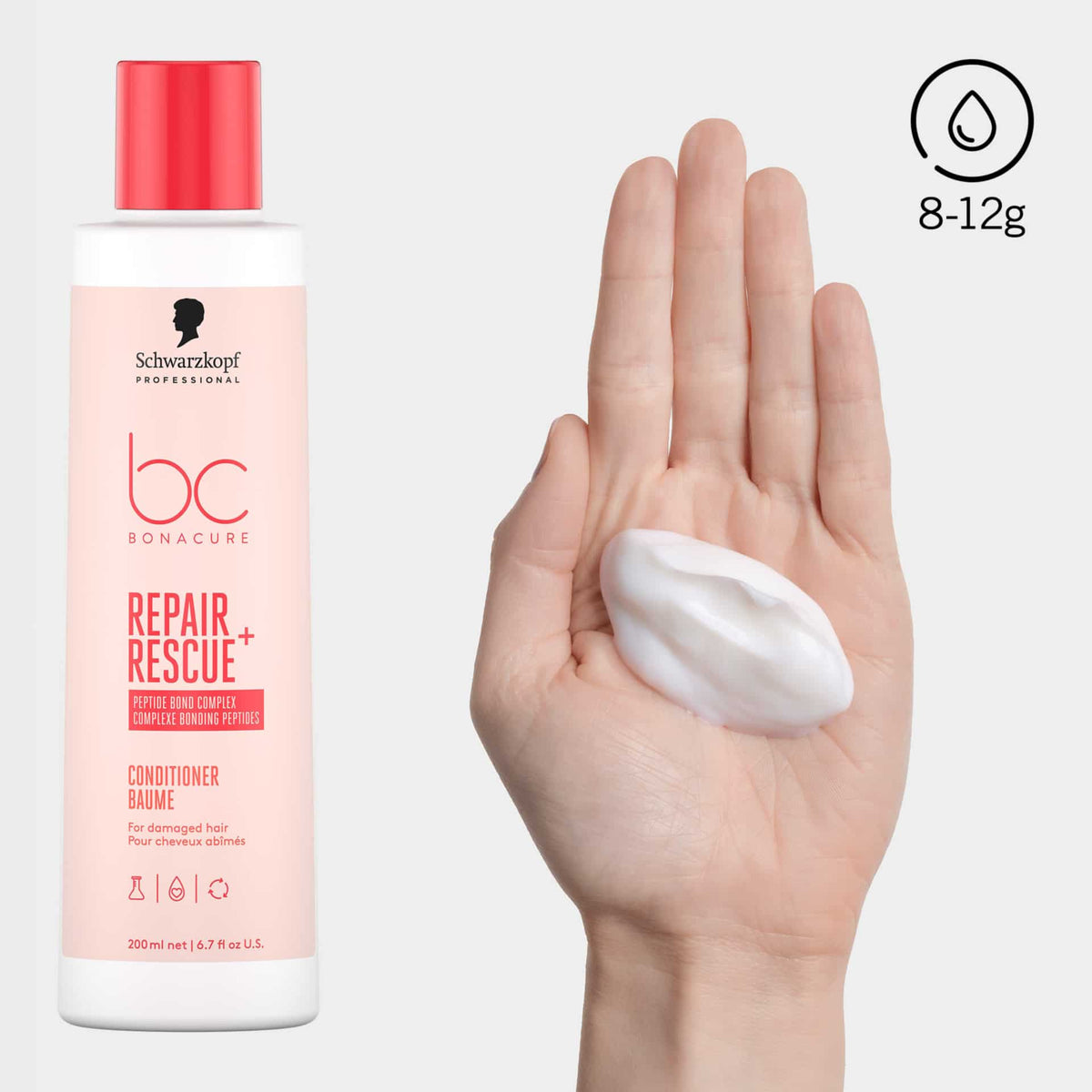 Schwarzkopf Professional BC Bonacure Repair Rescue+ Conditioner Μαλακτική Κρέμα για Ταλαιπωρημένα Μαλλιά 1000ml 3