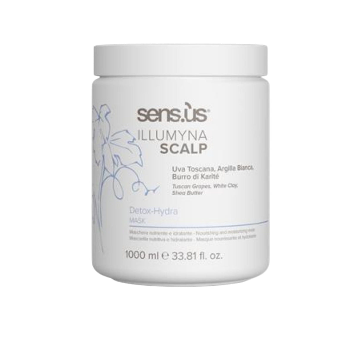 Sensus Illumyna Scalp Detox-Hydra Μάσκα Μαλλιών για Αποτοξίνωση και Ενυδάτωση 1000ml 1