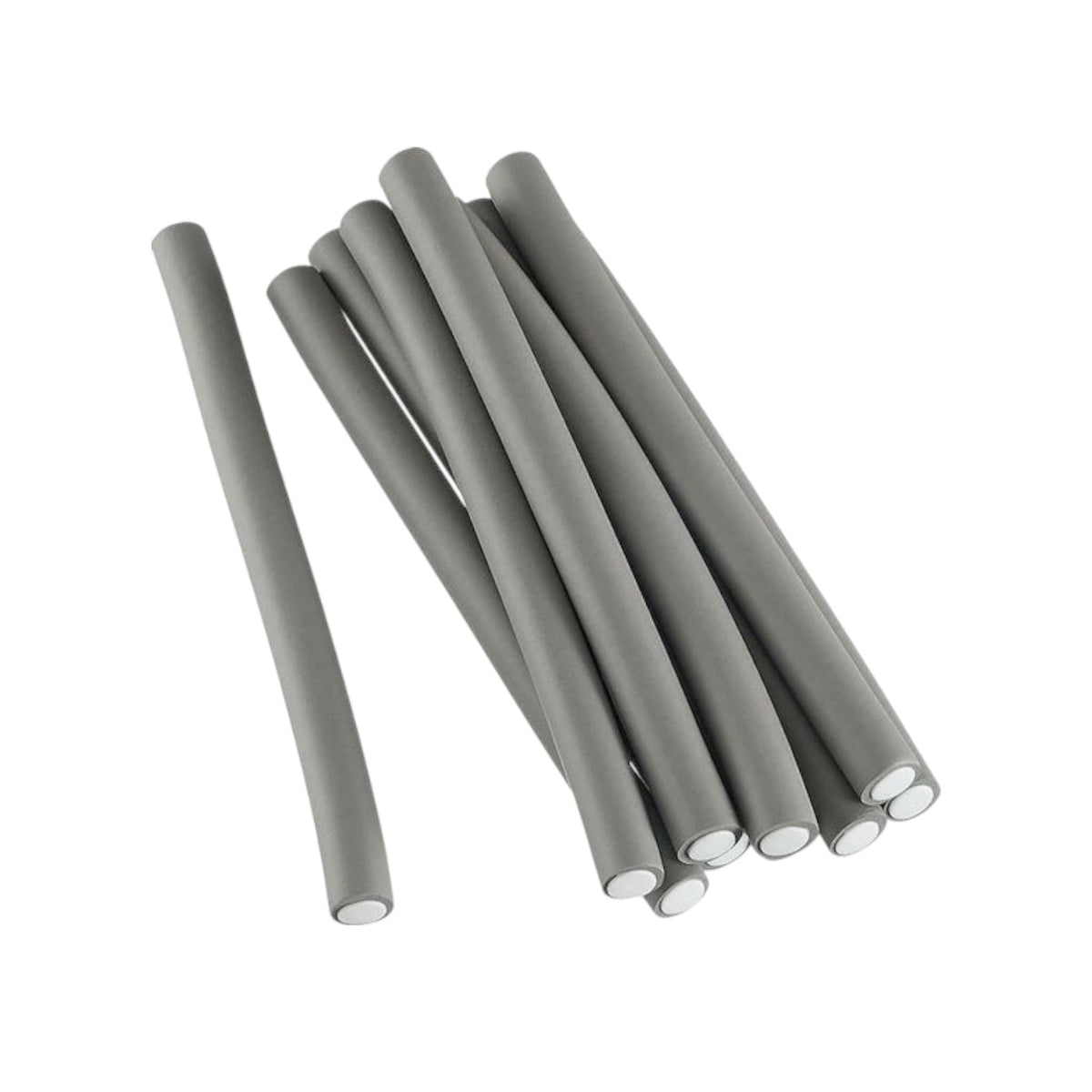 Flex Rollers Εύκαμπτα Ρολει μαλλιών Σε Γκρι Χρώμα 18inc/1.80cm 10τμχ