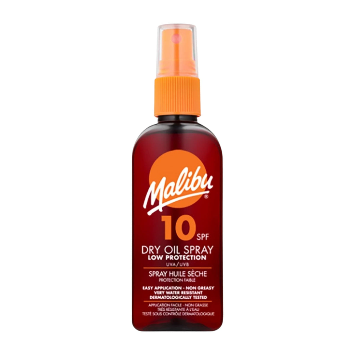 Malibu Dry Oil Spray Ξηρό Αντηλιακό Λάδι Σώματος σε Σπρέι με SPF10 100ml 1