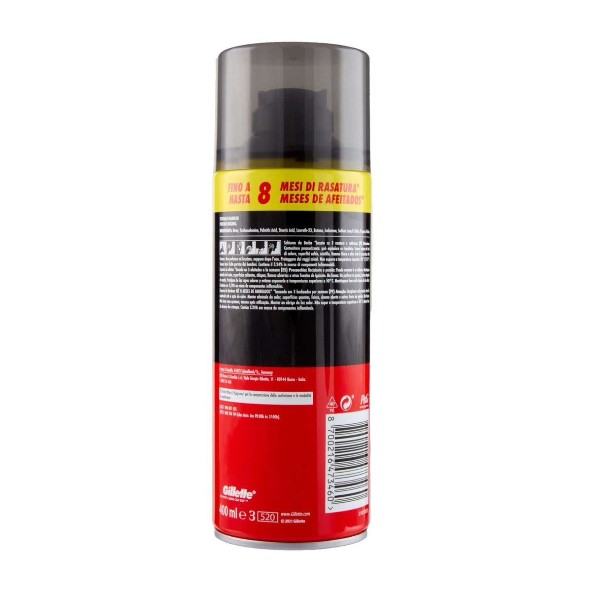 Gillette Original Αφρός Ξυρίσματος 400ml 2