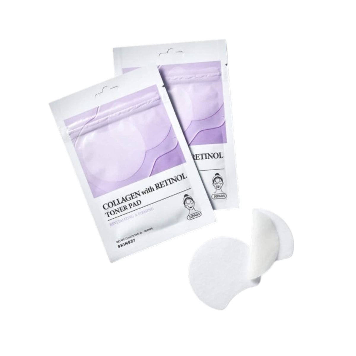 SKIN627 Collagen with Retinol Toner Pad Τονωτικά Επιθέματα Σύσφιξης & Αντιγήρανσης 10τμχ 1