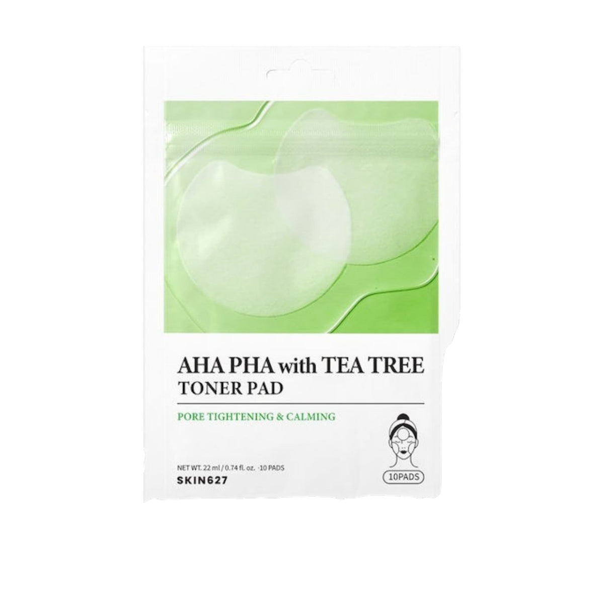 SKIN627 AHA PHA with Tea Tree Toner Pad Απολεπιστικά & Εξισορροπητικά Toner Pads 10τμχ 1