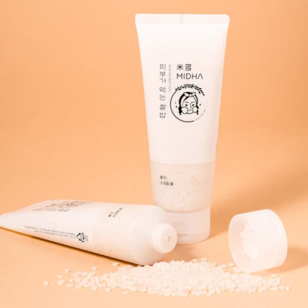 MIDHA Rice Bran Scrub Αφρός Καθαρισμού & Ήπιας Απολέπισης με Πίτουρο Ρυζιού 150ml 4