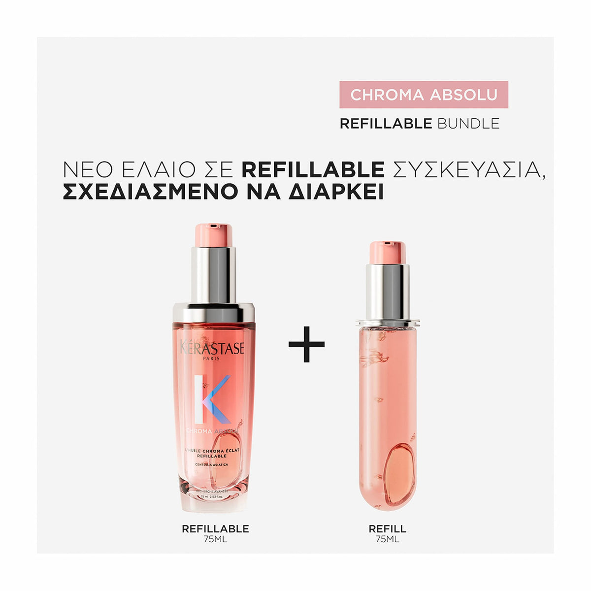 Kerastase Chroma Absolu L'Huile Chroma Eclat Refill Έλαιο για Βαμμένα Μαλλιά 75ml