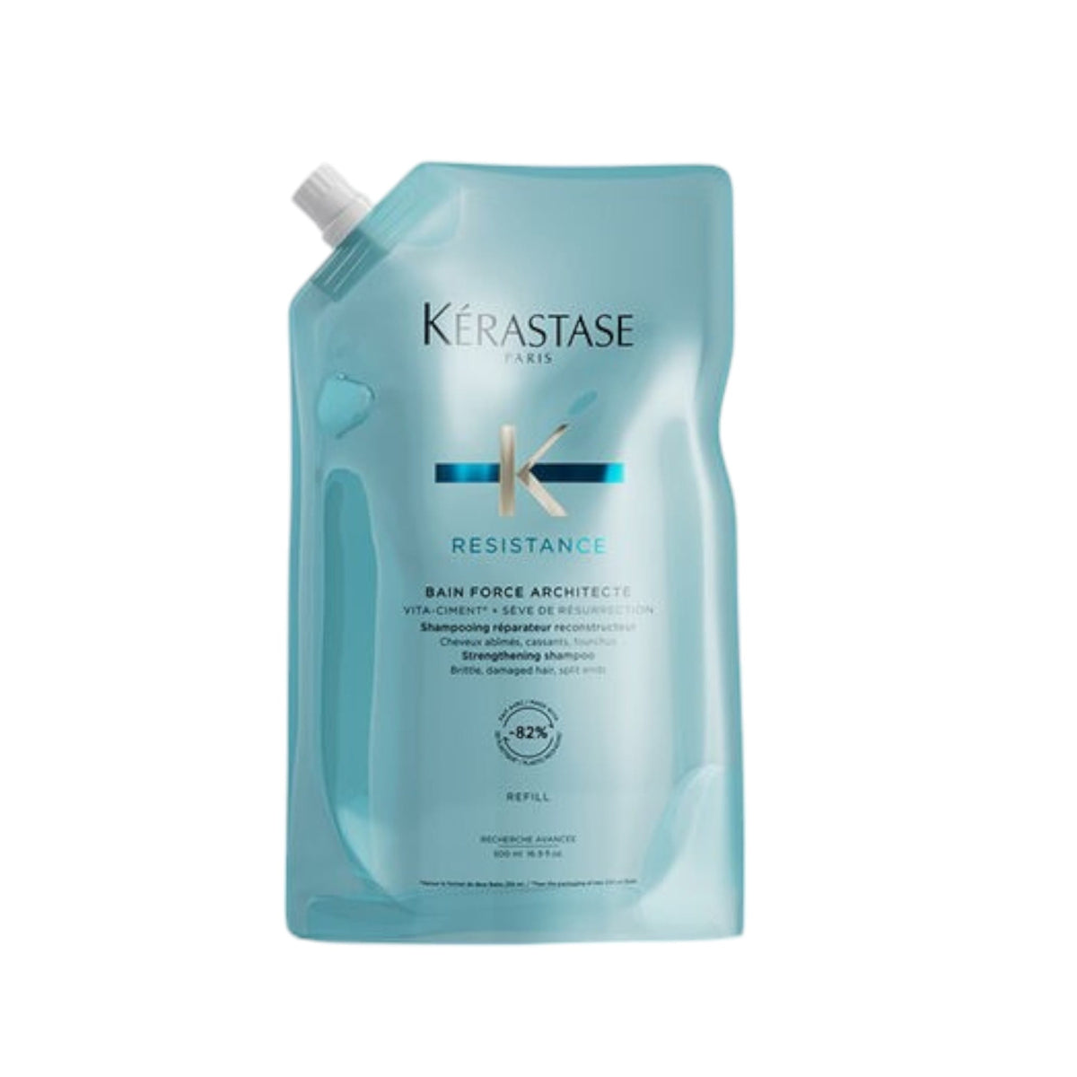 Kerastase Resistance Refill Bain Force Architecte Σαμπουάν Αναδόμησης Μαλλιών 500ml 1