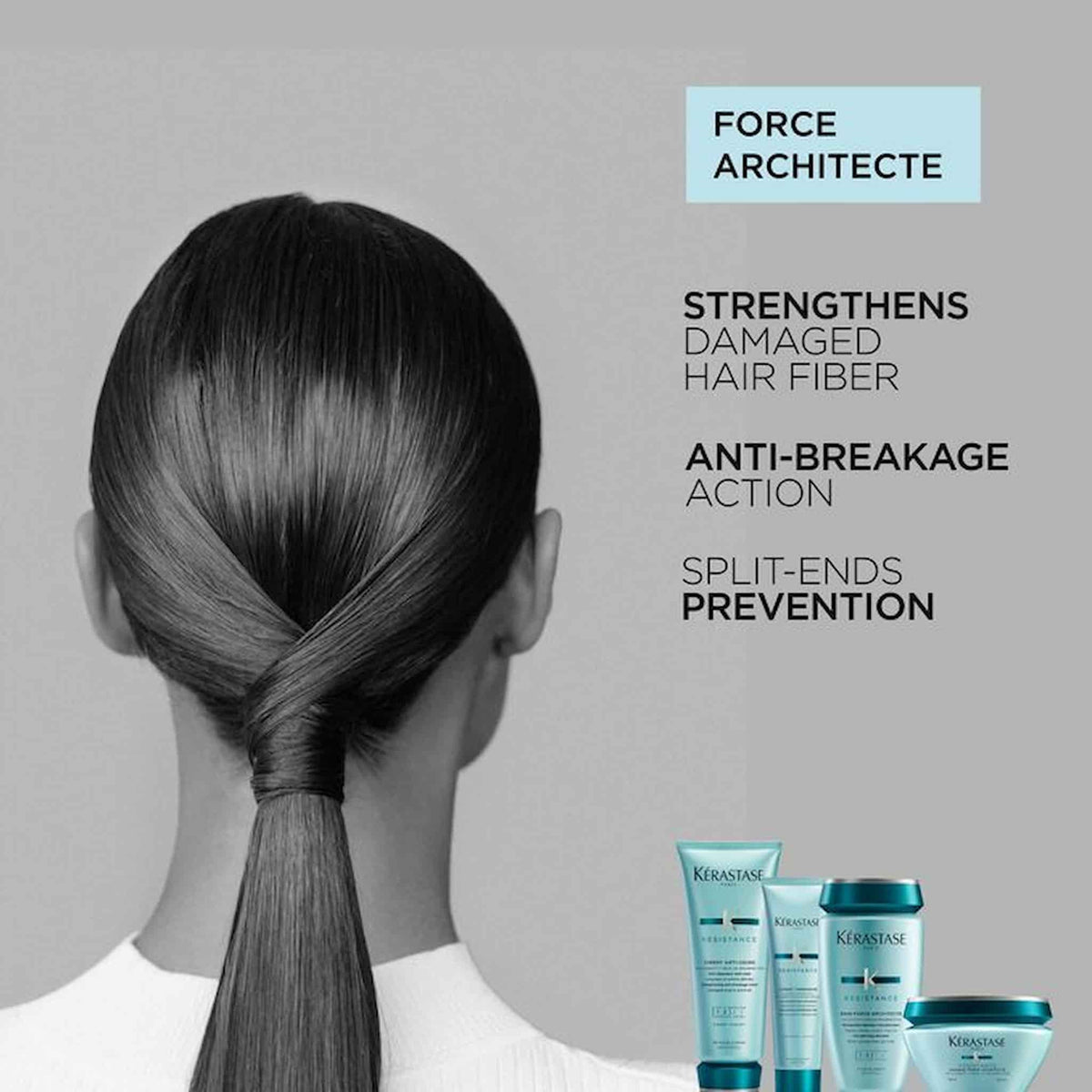 Kerastase Resistance Refill Bain Force Architecte Σαμπουάν Αναδόμησης Μαλλιών 500ml 6