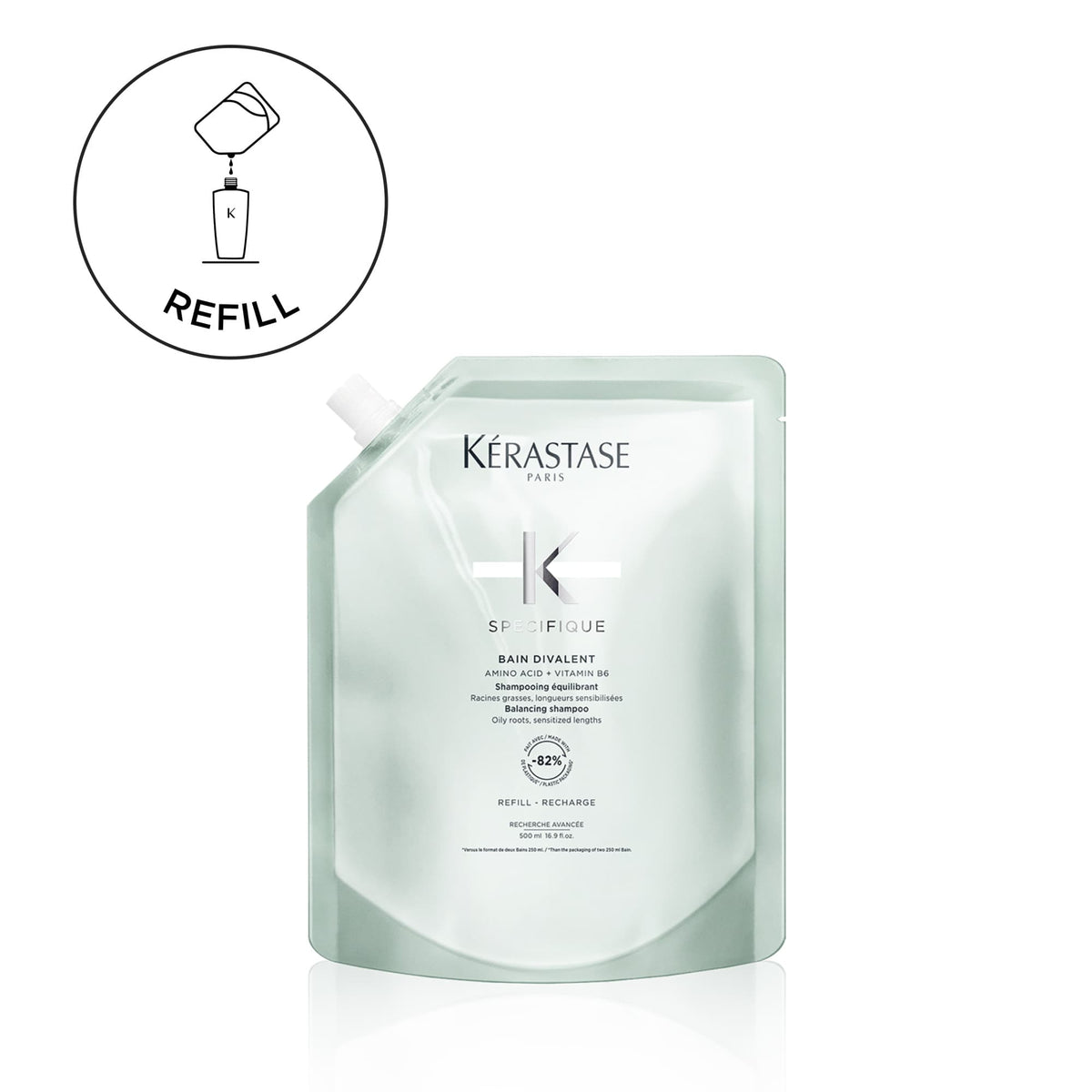 Kerastase Specifique Bain Divalent Refill Σαμπουάν για Λιπαρές Ρίζες και Ταλαιπωρημένα Μήκη 500ml 2