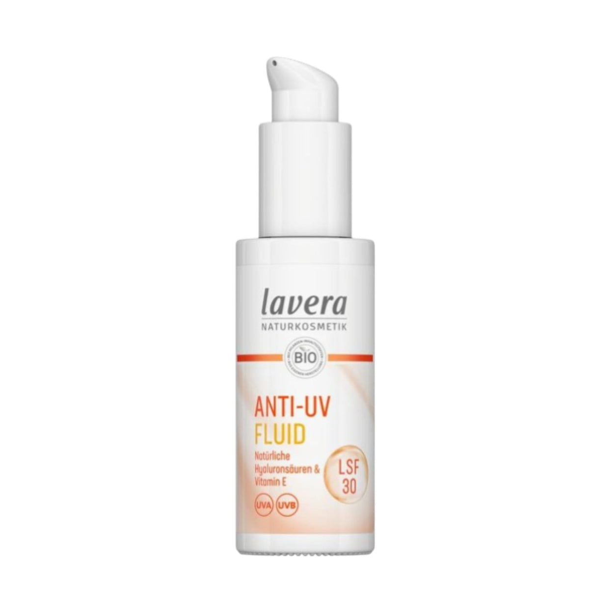 Lavera Anti-UV Fluid Αντηλιακή Κρέμα Προσώπου Ελαφριάς Υφής Με SPF30 30ml 1