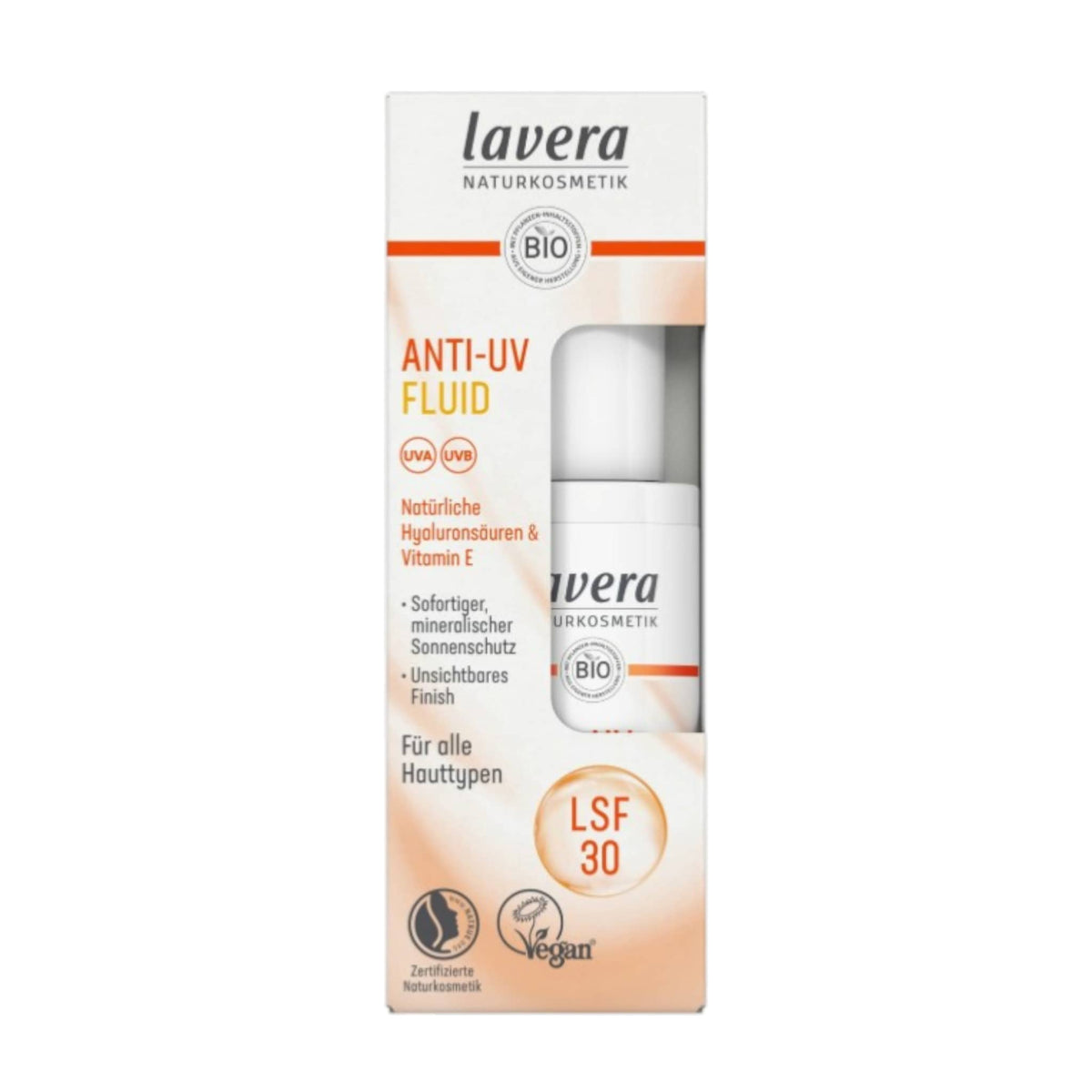 Lavera Anti-UV Fluid Αντηλιακή Κρέμα Προσώπου Ελαφριάς Υφής Με SPF30 30ml 3
