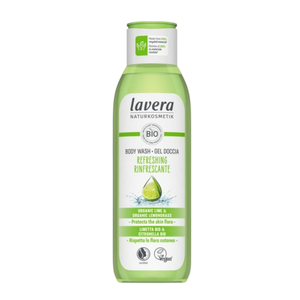 Lavera Refreshing Shower Gel Αφρόλουτρο με Βιολογικό Λάιμ & Λεμονόχορτο 250ml 1