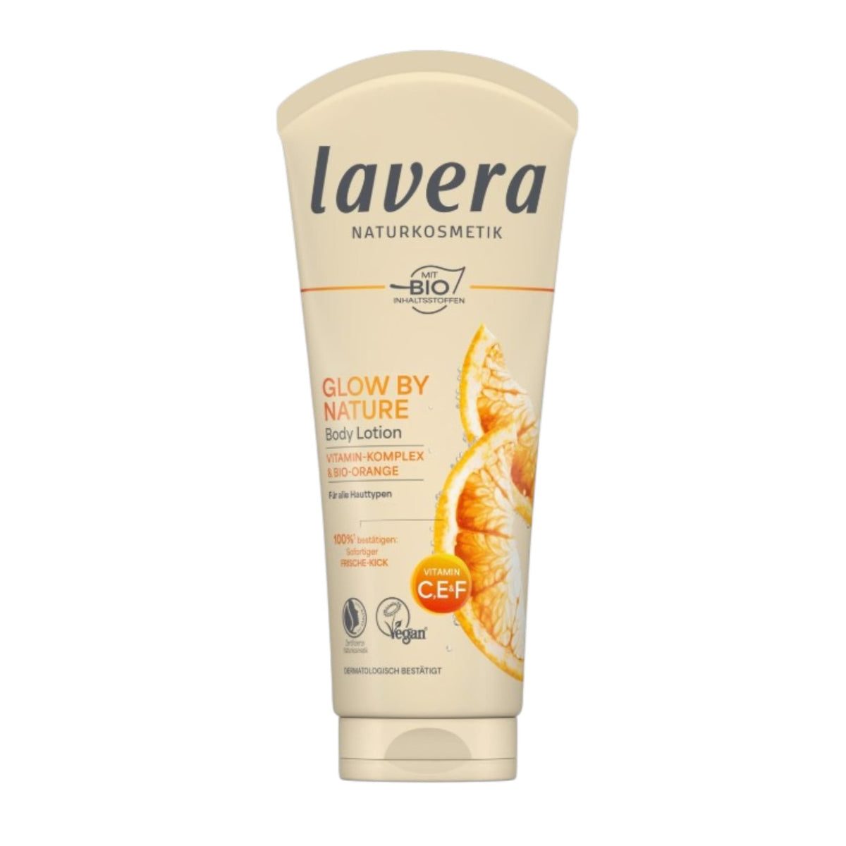 Lavera Glow By Nature Body Lotion Λοσιόν Σώματος με Σύμπλεγμα Βιταμινών και Βιολογικό Πορτοκάλι 200ml 1