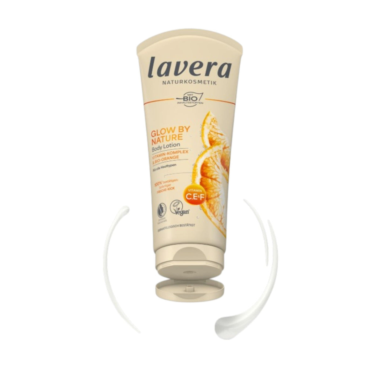 Lavera Glow By Nature Body Lotion Λοσιόν Σώματος με Σύμπλεγμα Βιταμινών και Βιολογικό Πορτοκάλι 200ml 2
