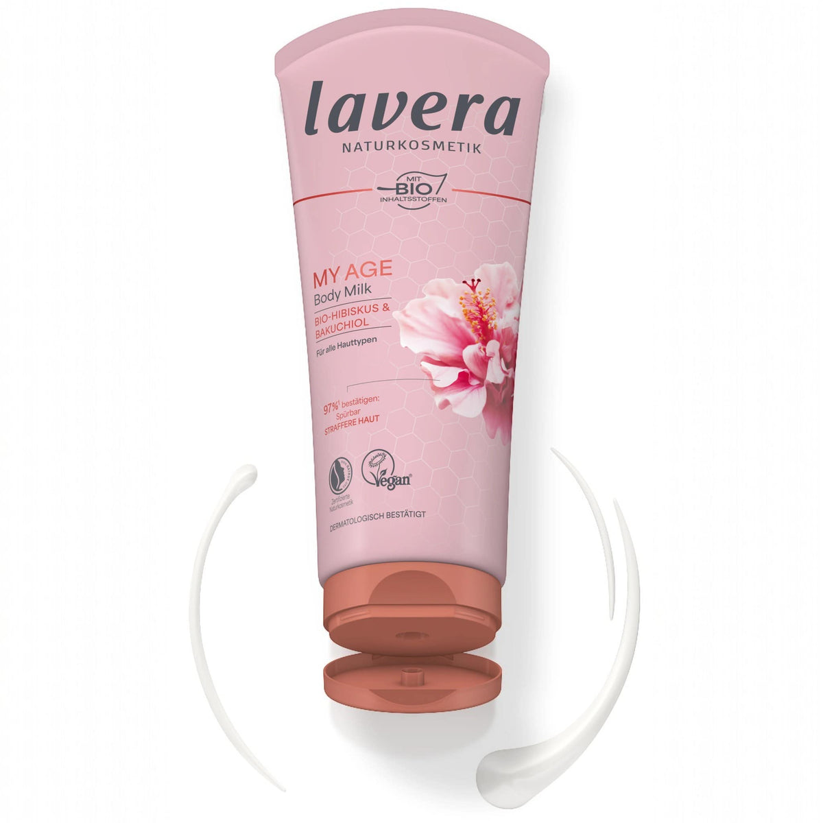 Lavera My Age Body Milk Ενυδατικό Γαλάκτωμα Σώματος με Βιολογικό Ιβίσκο και Μπακουχιόλη 200ml 2