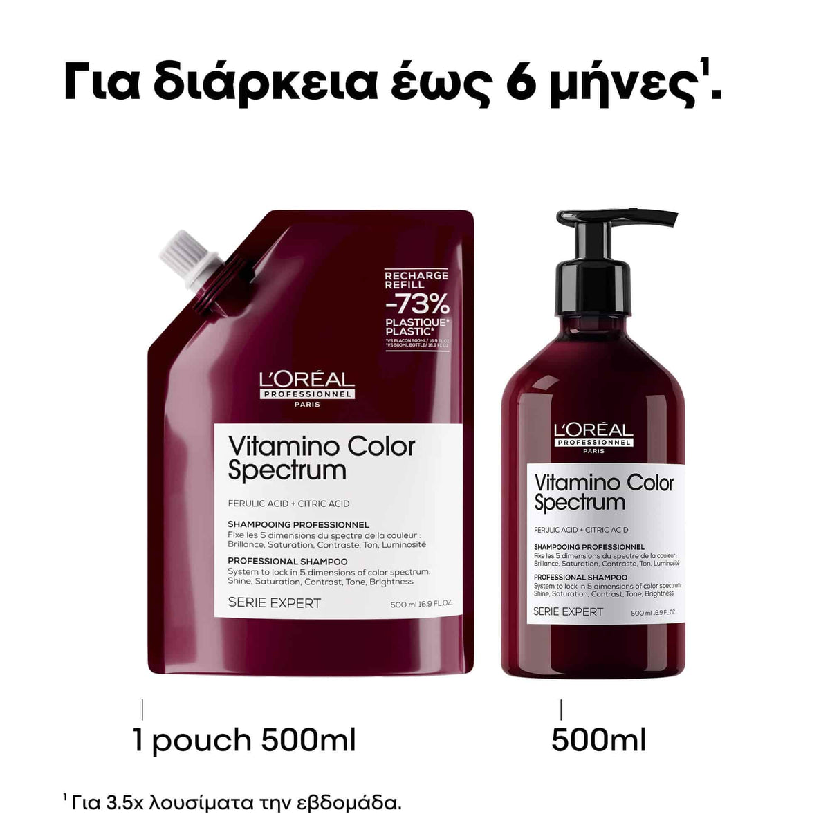 L'Oreal Professionnel Serie Expert Vitamino Color Spectrum Refill Σαμπουάν Για Όλους τους Τύπους Βαμμένων Μαλλιών 500ml 5
