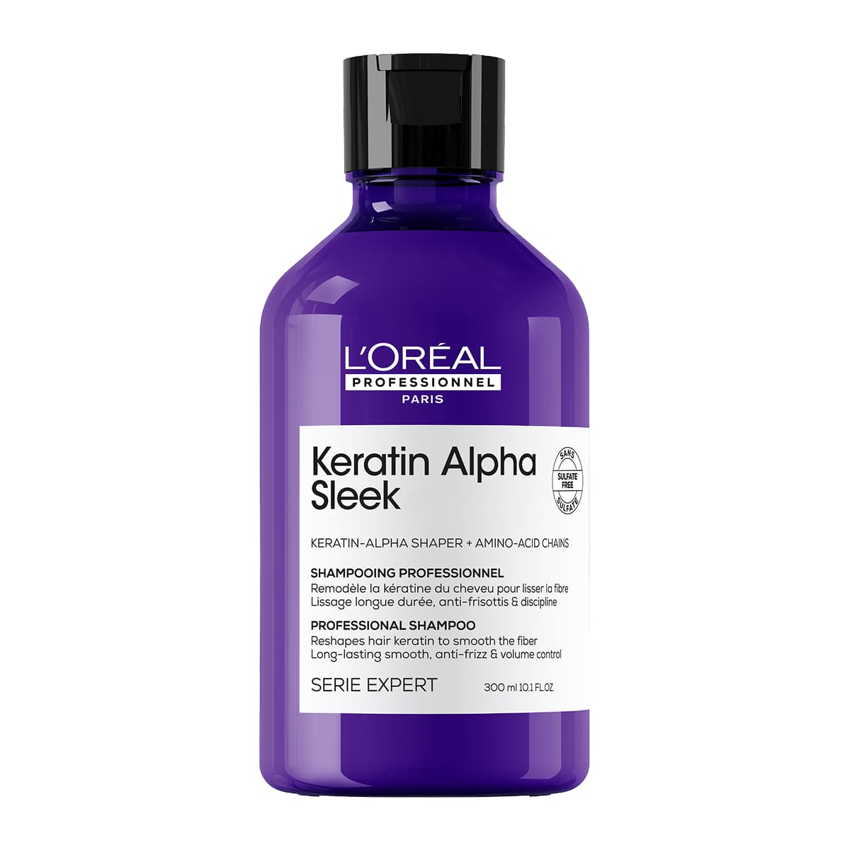 L'Oreal Professionnel Keratin Alpha Sleek Professional Shampoo Σαμπουάν Χωρίς Θειικά Άλατα Για Λείανση 300ml 1