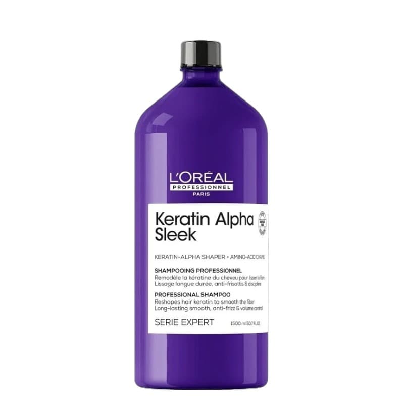 L'Oreal Professionnel Keratin Alpha Sleek Professional Shampoo Σαμπουάν Χωρίς Θειικά Άλατα Για Λείανση 1500ml 1