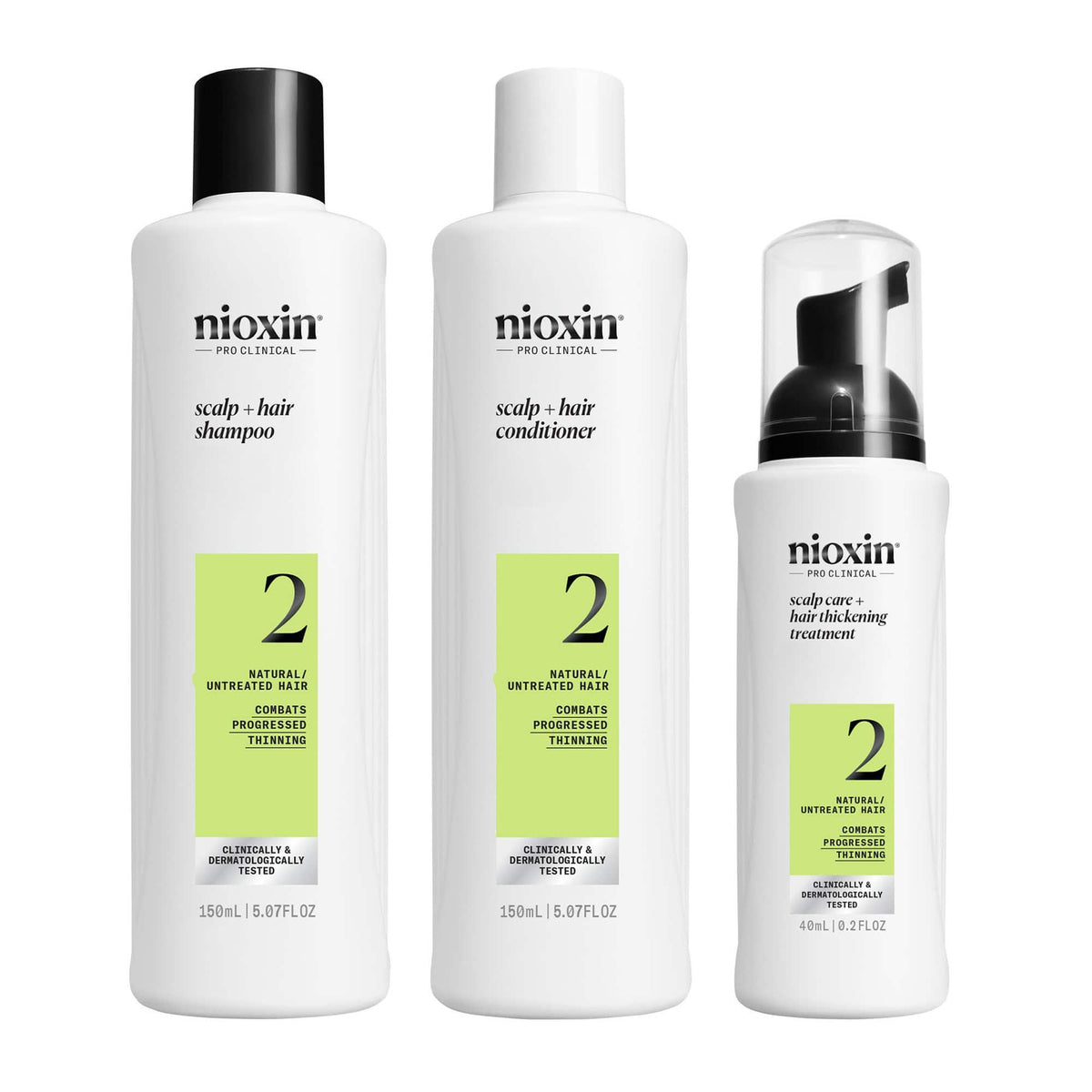 Nioxin Promo Scalp &amp; Hair System 2 Kit Φυσικά Μαλλιά Προοδευτική Αραίωση (Shampoo 150ml, Conditioner 150ml, Treatment 40ml)