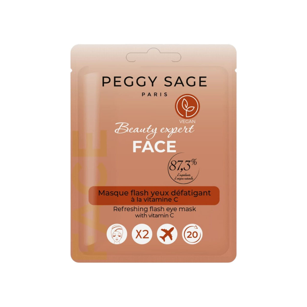 Peggy Sage Beauty Expert Face Μάσκα Ματιών Υδρογέλης με Βιταμίνη C 3ml 1