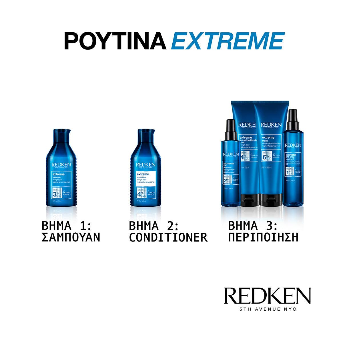 Redken Extreme Σαμπουάν Εντατικής Αναδόμησης Για Ταλαιπωρημένα Μαλλιά 300ml