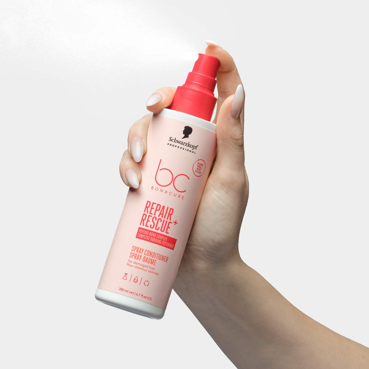 Schwarzkopf Professional BC Bonacure Repair Rescue+ Spray Conditioner Επανόρθωσης για Ταλαιπωρημένα Μαλλιά 200ml 3