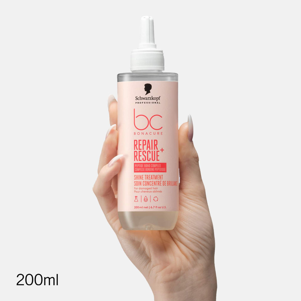Schwarzkopf Professional BC Bonacure Repair Rescue+ Shine Treatment Θεραπεία Λάμψης για Ταλαιπωρημένα Μαλλιά 200ml 2