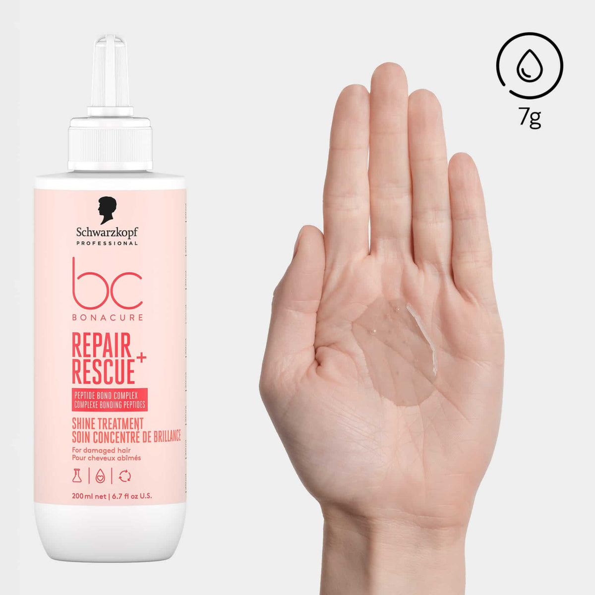 Schwarzkopf Professional BC Bonacure Repair Rescue+ Shine Treatment Θεραπεία Λάμψης για Ταλαιπωρημένα Μαλλιά 200ml 3