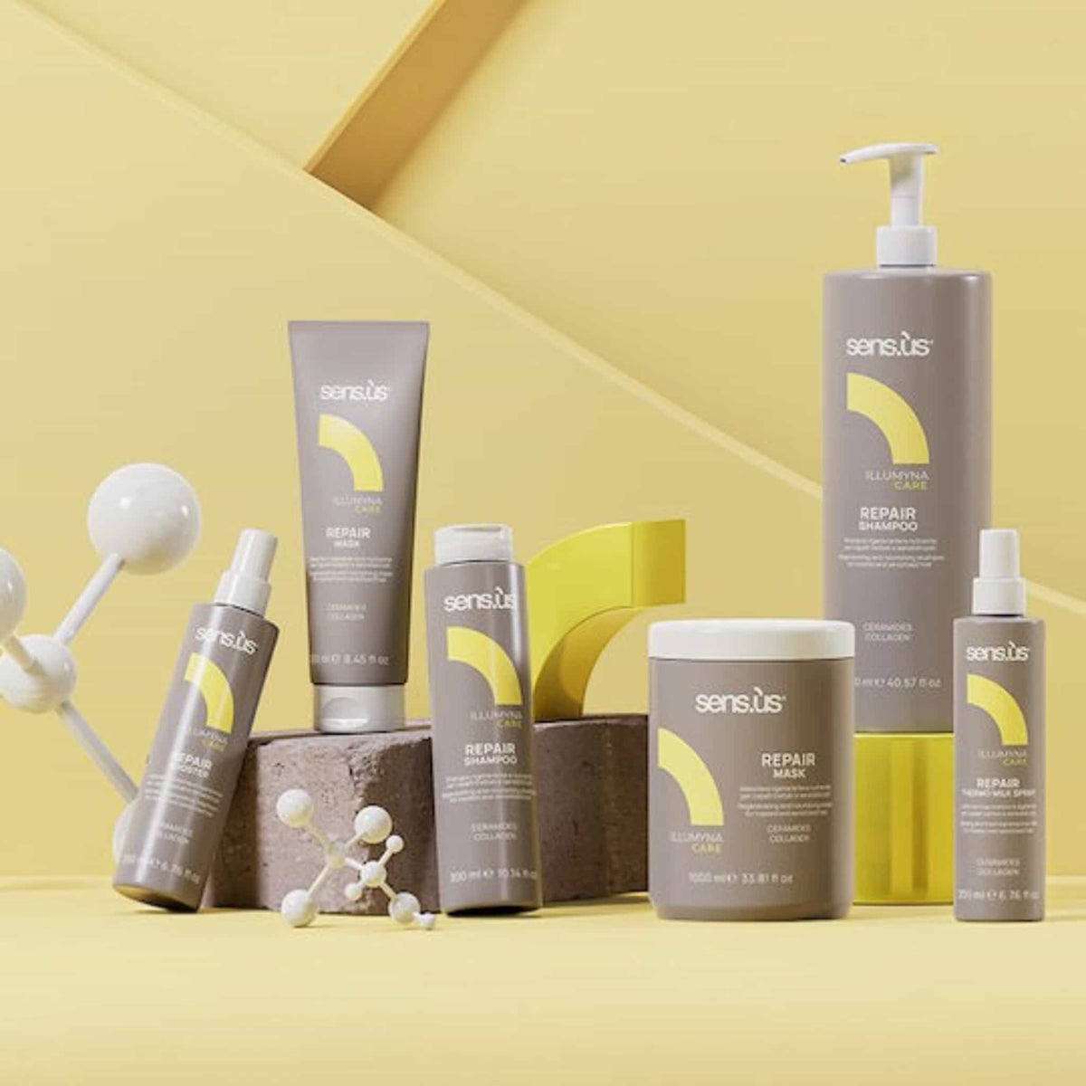 Sensus Illumyna Care Repair Shampoo Σαμπουάν Επανόρθωσης για Ταλαιπωρημένα Μαλλιά 300ml 2