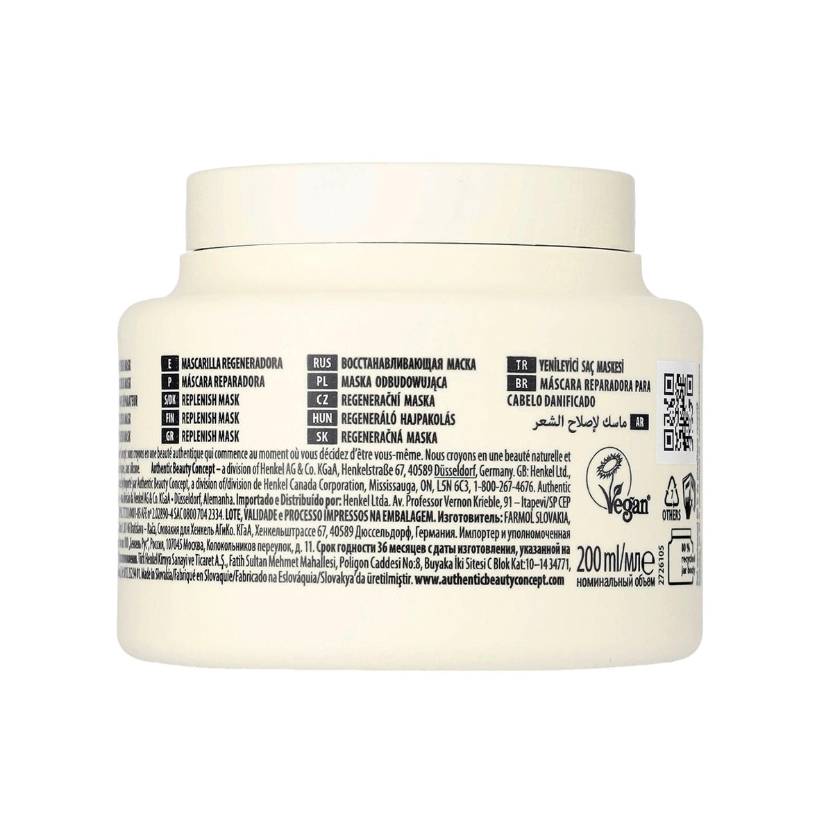 Authentic Beauty Concept Replenish Mask 200ml