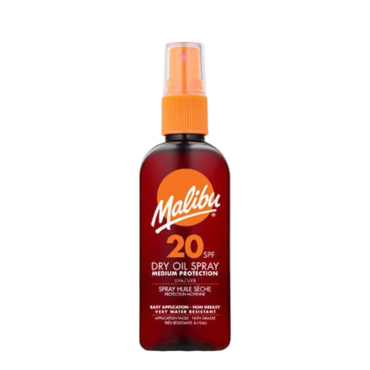 Malibu Dry Oil Spray Ξηρό Αντηλιακό Λάδι Σώματος σε Σπρέι με SPF20 100ml 1