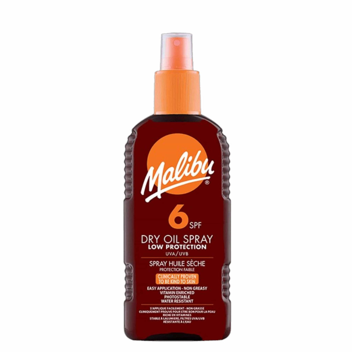 Malibu Dry Oil Spray Ξηρό Αντηλιακό Λάδι Σώματος σε Σπρέι με SPF8 200ml 1