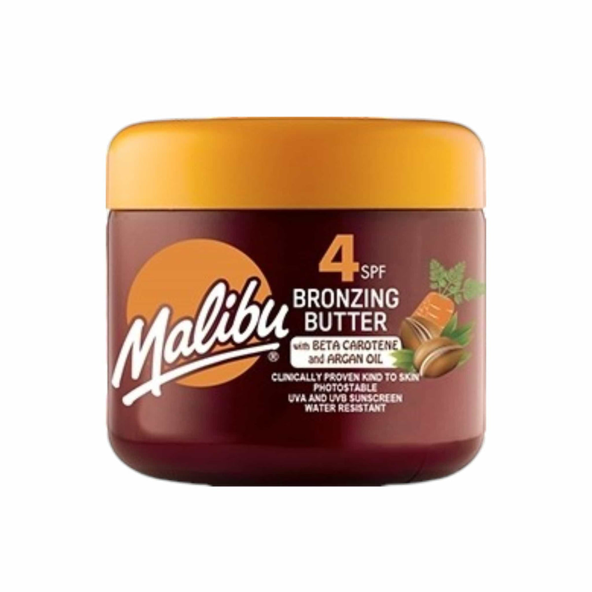 Malibu Bronzing Butter Βούτυρο Μαυρίσματος με Βήτα Καροτίνη και Έλαιο Άργκαν SPF4 300ml 1