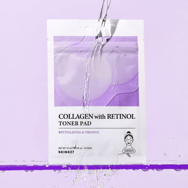 SKIN627 Collagen with Retinol Toner Pad Τονωτικά Επιθέματα Σύσφιξης & Αντιγήρανσης 10τμχ 3